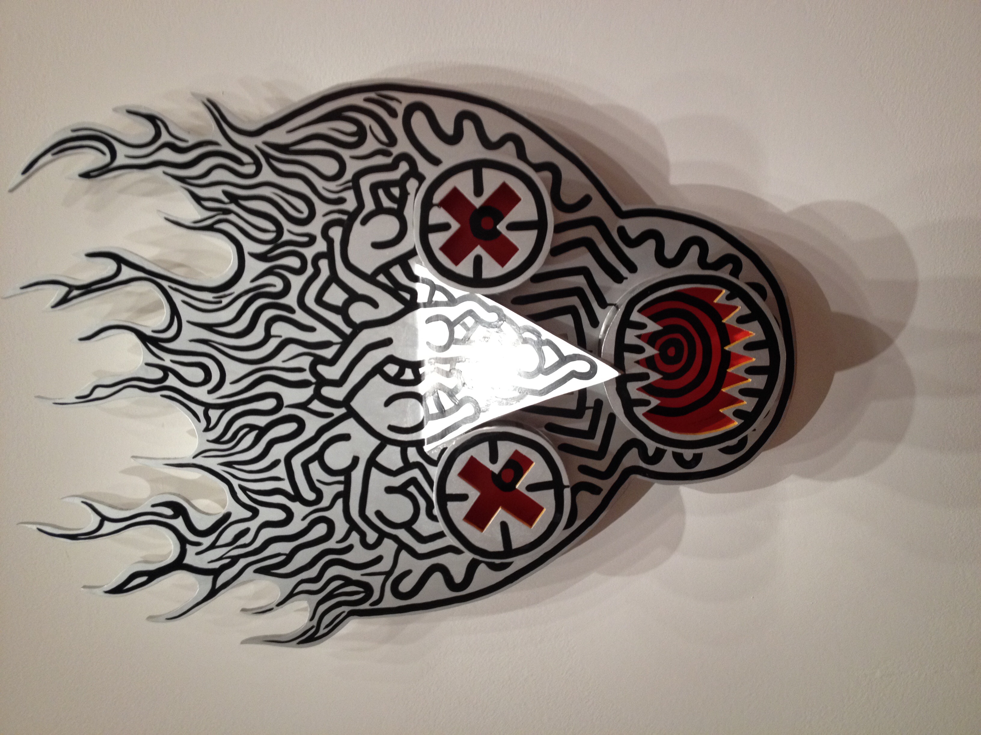 Untitled (Burning Skull), 1987. Keith Haring: The Politcal Line.  deYoung Museum, San Francisco. 2015.